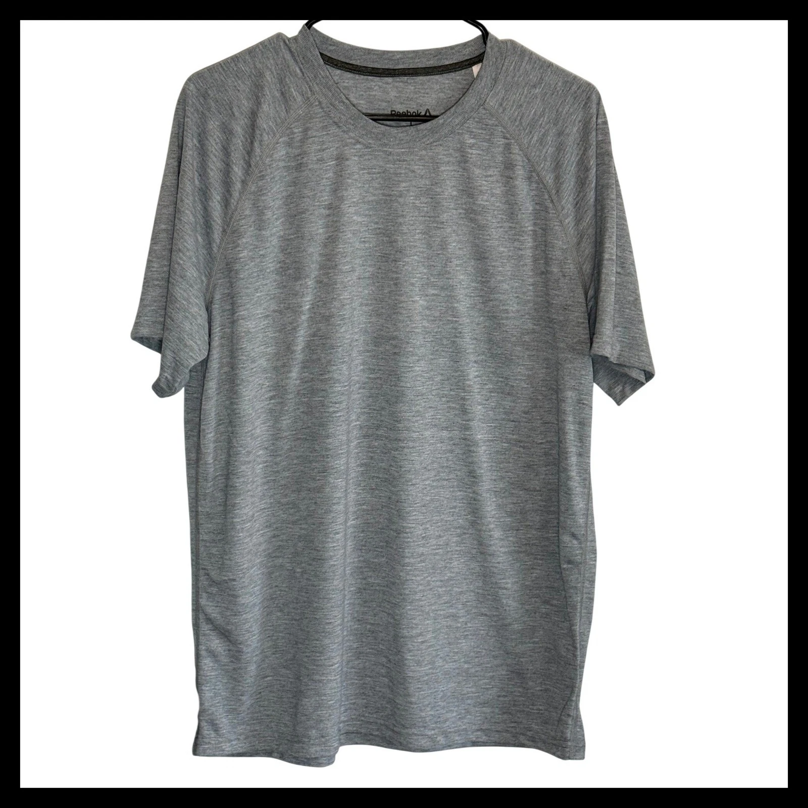 NWOT Reebok Mens Heather Gray Performance Training T-Shirt Size Large