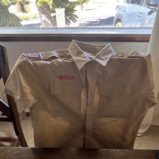 Boy Scouts of America Youth XLarge Beige Uniform Shirt