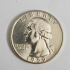 1959 25C Washington Quarter 90% Silver AU