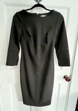 Calvin Klein Dress Women Sz 2 Black Pencil Sheath Knee-Length Career Funeral