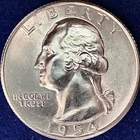 1954-S Washington Quarter 90% Silver Choice BU++