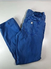 True Religion Mens Light Blue Straight Jeans Size 38 Made In USA