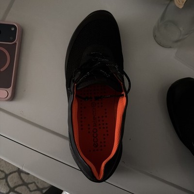 ECCO Biom Mens 47 Extra Width  black and orange 
