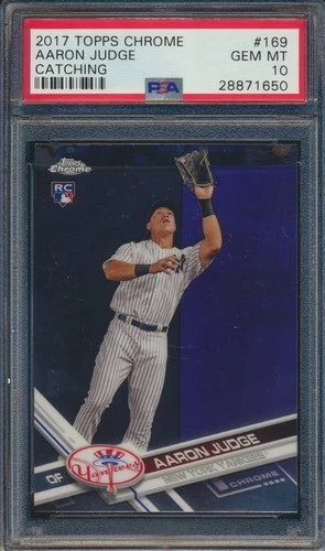 2017 Topps Chrome Aaron Judge #169 RC Rookie New York Yankees PSA 10 GEM MT