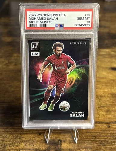 2022-23 Donruss Mohamed Salah Night Moves Case Hit PSA 10 Liverpool