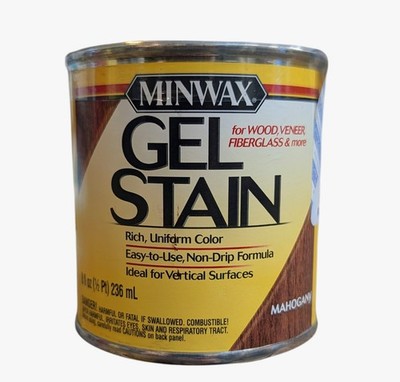 Minwax Gel Stain for Interior Wood Surfaces, 8 oz, Mahogany