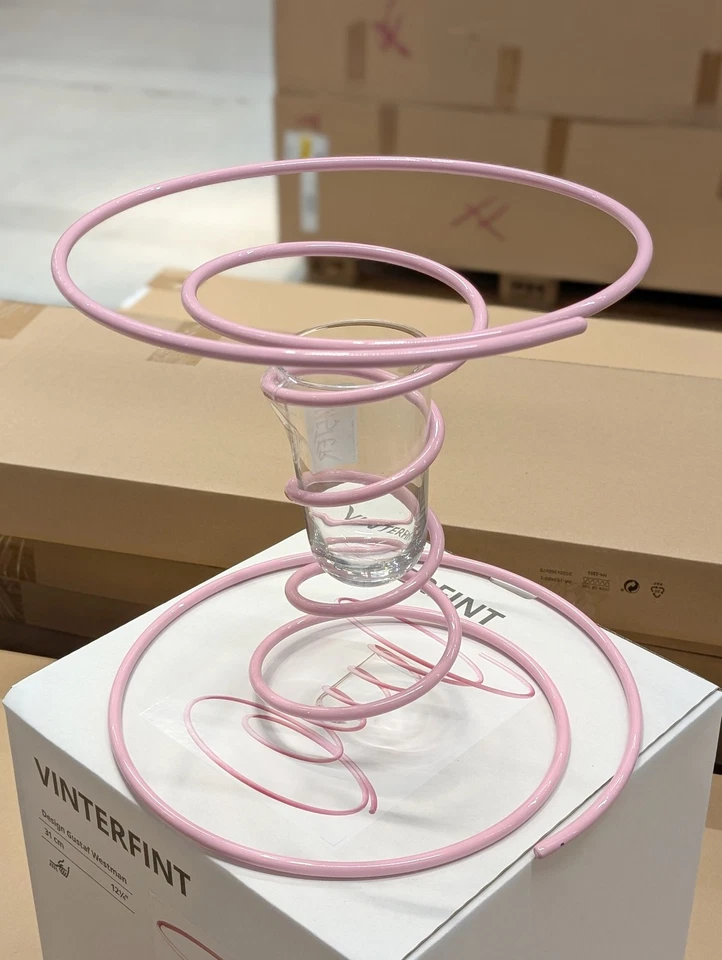 IKEA VINTERFINT x Gustaf Westman -  rosa Vase, limitierte Edition, NEU und OVP