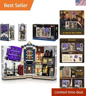 DIY Magic Book Nook Building Set with LED Lights - 908PCS Fantasy Home Decor