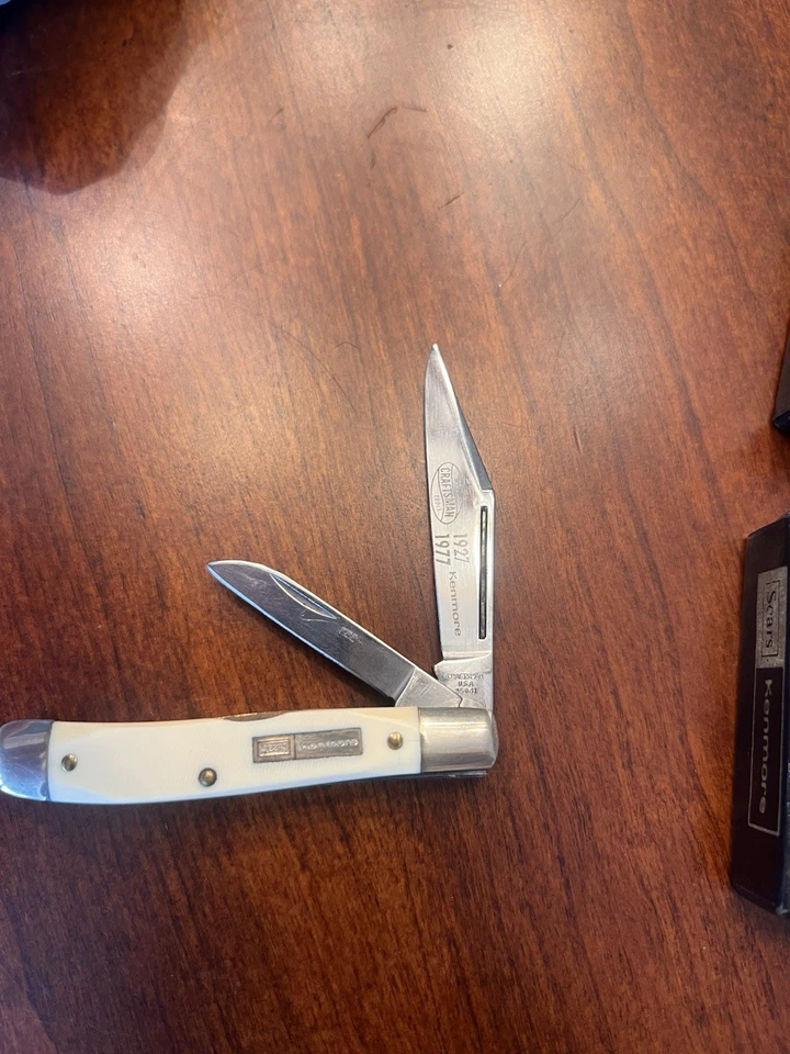 Navaja de bolsillo de dos hojas Sears Craftsman 95041 50 aniversario 1927 - 1977 NUEVA Foto 3 de 4