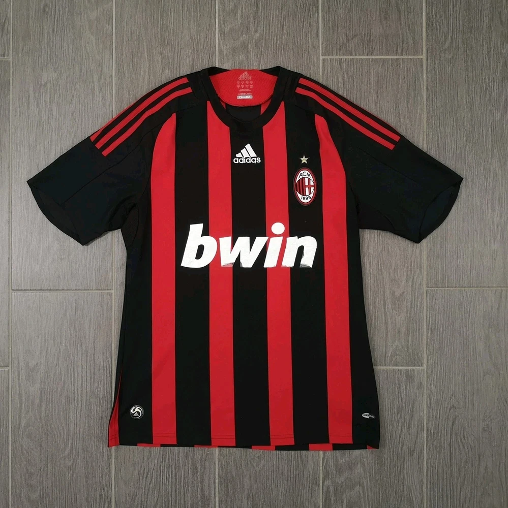 Vintage Retro 2008/09 AC Mailand Trikot Größe: M Fußball Adidas Serie A Fans