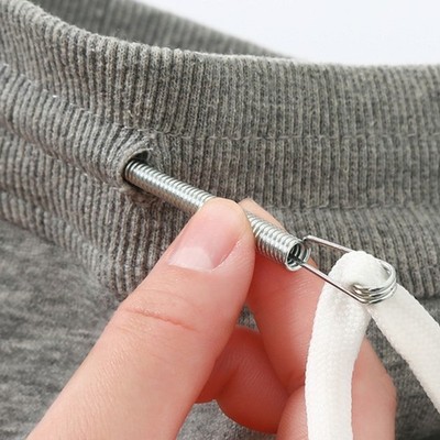 Spring Threading Device For Clothing Repair Rustproof metal Drawstring Threader