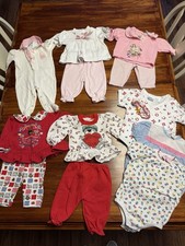 Vintage lot Of Baby Girl And Toddler Clothes Various Sizes And Brands