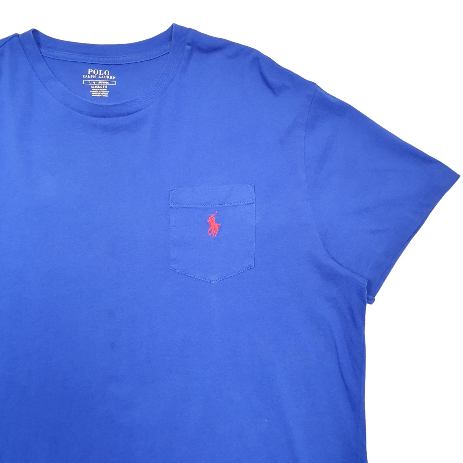 POLO RALPH LAUREN Blue T Shirt Tee Short Sleeve Cotton Mens L image 4