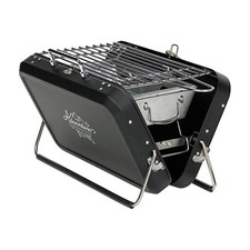 Barbecue portable - Pour pique-nique camping - Noir - Acier inoxydable