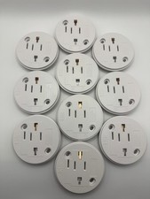 10 x Hager Klik S64AX 6 Amp 4 Pin Round Socket Outlet White - Brand New - No Box