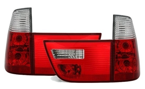 RüCkleuchten Set In Rot Weiss FüR Bmw X5 E53 8/99-10/03 Heckleuchten-image