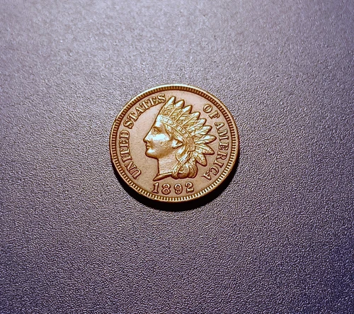 Very Choice AU  1892 Indian Head Cent