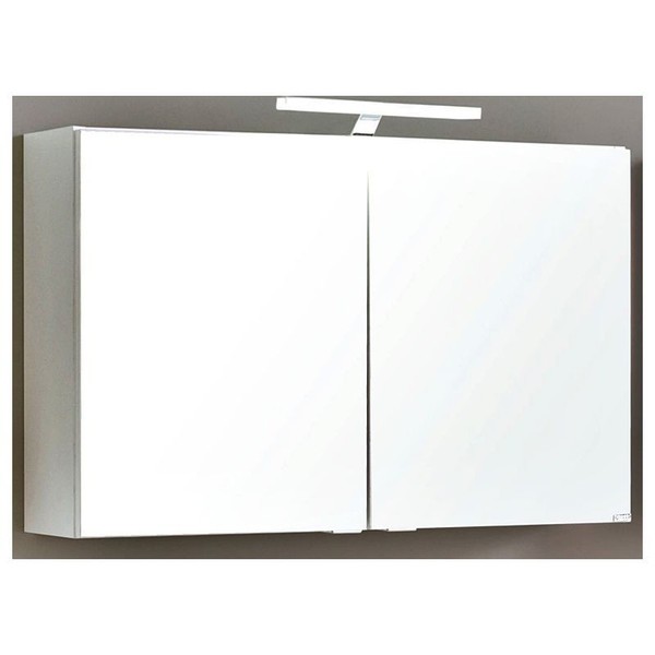 Badezimmer Möbel Spiegelschrank Weiß 80Cm LED Badspiegel Badezimmerschrank-image