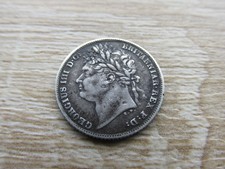 George IV Sixpence Coin 1824, King George IIII 6d Silver Coin