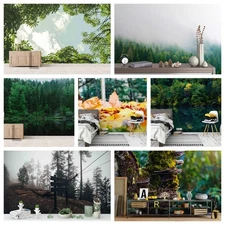 3D Forest Water Green Self-adhesive Wallpaper Removable Wallpaper Wall Mural