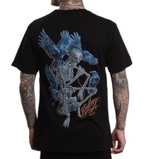Sullen Til Death Skeleton Ravens Black Premium T Shirt UK M-3XL UK No Duty