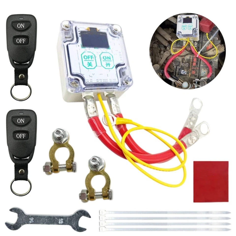 Главный выключатель отключения автомобильного аккумулятора с 2 беспроводными пультами дистанционного управления - Изображение 2 из 4