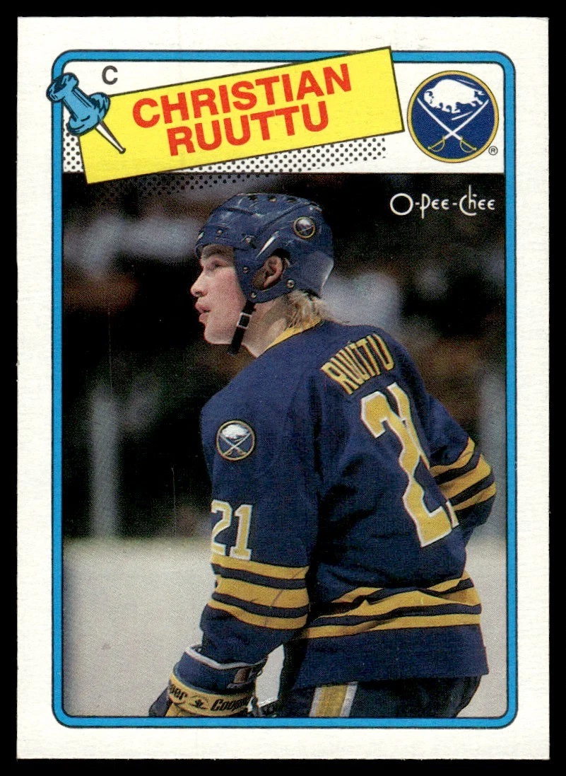 1988 O-Pee-Chee Hockey Christian Ruuttu #18