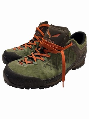 SALEWA MS low Trektail Men's Hiking Shoes Green Black Orange US 9.5 63456/4015