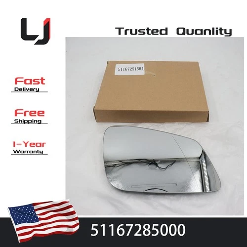 Heated Mirror Glass Passenger Side RH Fit BMW 320i 340i 3 Series 2014~2022