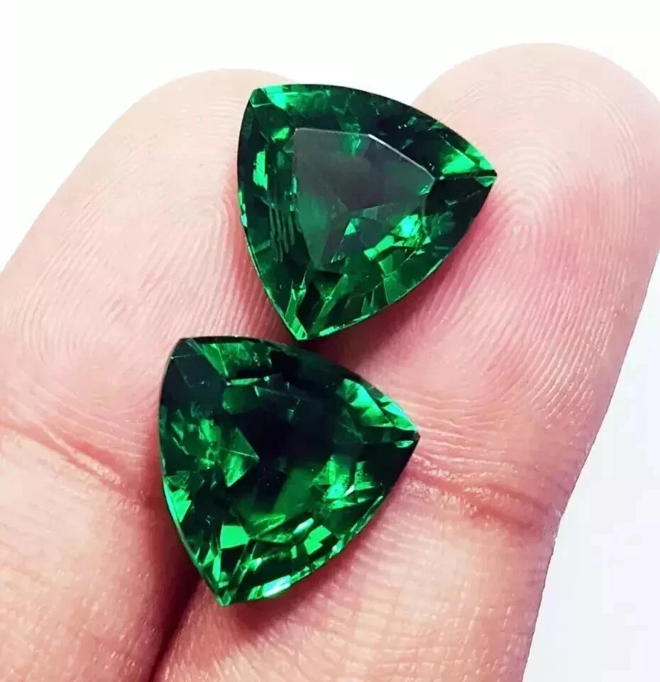 Par de piedras preciosas naturales sueltas certificadas EGL corte esmeralda verde Colombia 18+ quilates Foto 4 de 4