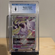 Mewtwo VSTAR CGC 9 Carta Pokémon Holo Rara Segreta GO 086/078