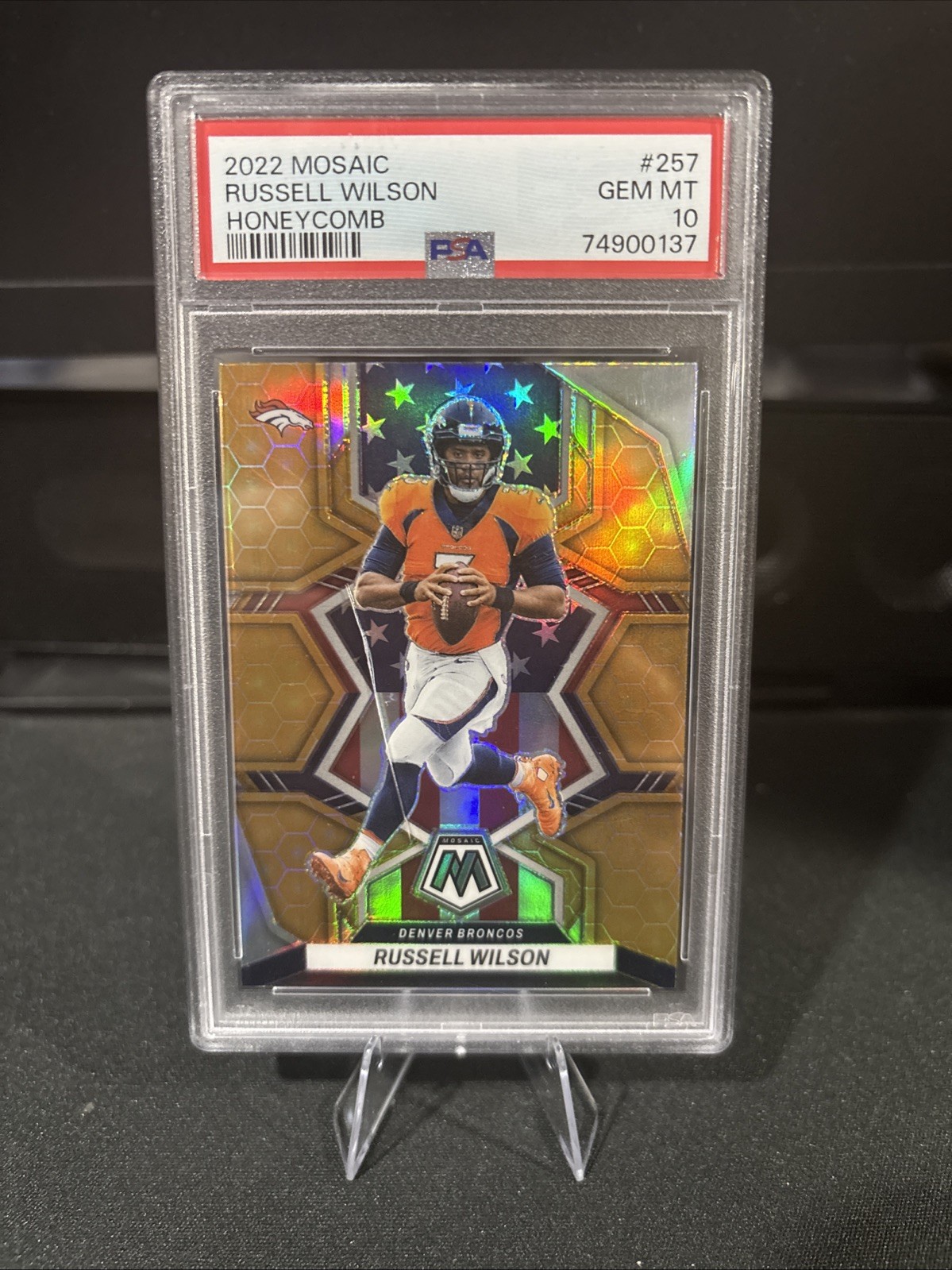 2022 Panini Mosaic - National Pride Russell Wilson #257 Honeycomb Prizm
