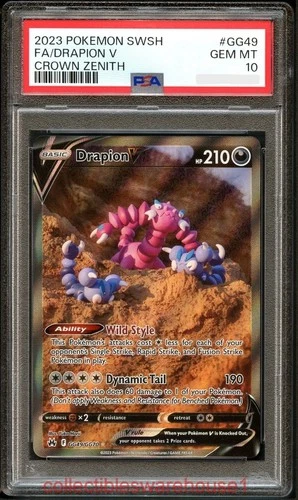 Pokemon Crown Zenith Drapion V GG49 PSA 10