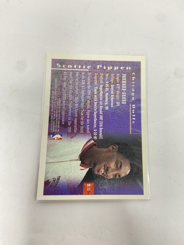 1995-96 Finest Mystery Orange Bordered Test Refractor Scottie Pippen #M15 - Picture 5 of 5