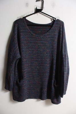 Made In Italy Etuikleid Jersey Pullover Blau - Größe Free Size (k96)