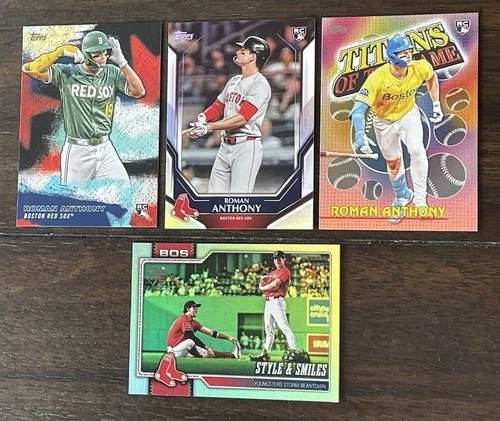2026 Topps Roman Anthony Rookie Baseball Card’s RC’s Silver Holo, Rainbow Foil