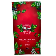 Rise Yaupon Strawberry Zen Yaupon Holly Tea, 20 Tea Bags, 1.06 Oz, Caffeinated Y