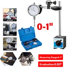Dial Indicator with Magnetic Base Holder Differential Backlash Gauge 0-1.0 Test