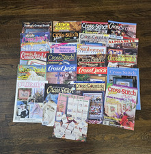 Huge Lot VTG Cross Stitch Magazines 1990s - 24 Holiday Sunbonnet Country Bulk