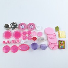 Vintage Barbie Doll Toy Lot Plates Bowls Cups Teapot Pitcher Paper Parts Bundle
