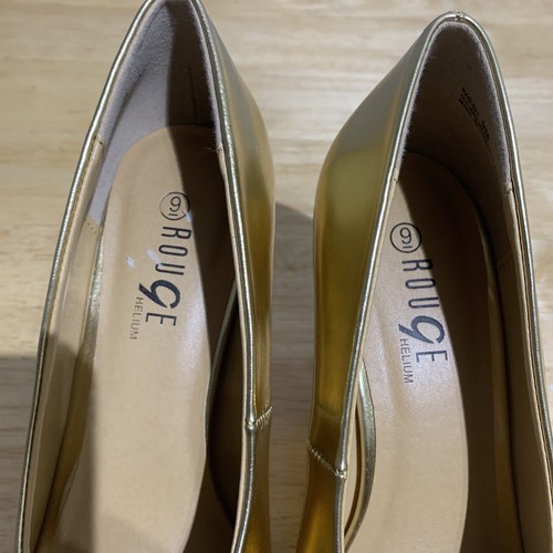 Rouge Helium Women’s Gold Pointe Toe Pumps Shoes Size 9 - Picture 4 of 7