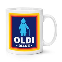 Personalisiert Oldi Damen 284Ml Becher Tasse Lustig Oma Mutter Alte Scherz Rude