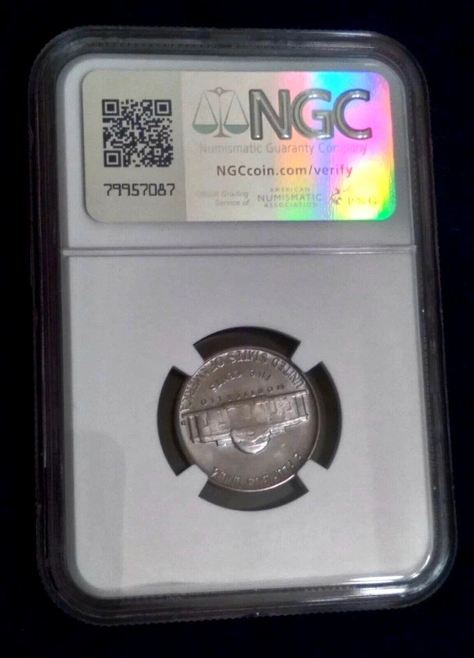 1955 D/S Jefferson Nickel 5C ~Error Coin~ NGC MS65 certified - Image 2 of 3