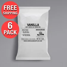 Commercial Restaurant 3 lb. Vanilla Soft Serve Ice Cream Mix for Ice Cream Shop