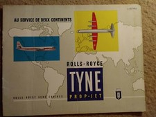 Vintage airplane catalog Rolls Royce Tyne Prop-Jet engines - French language