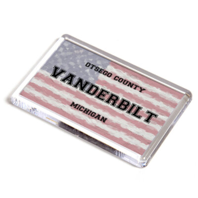 KÜHLSCHRANKMAGNET - Vanderbilt - Otsego, Michigan - USA Flagge