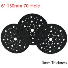 6" 70-Hole Interface Pad Hook  Loop Sanding Polishing Disc Backing Pads Cushion