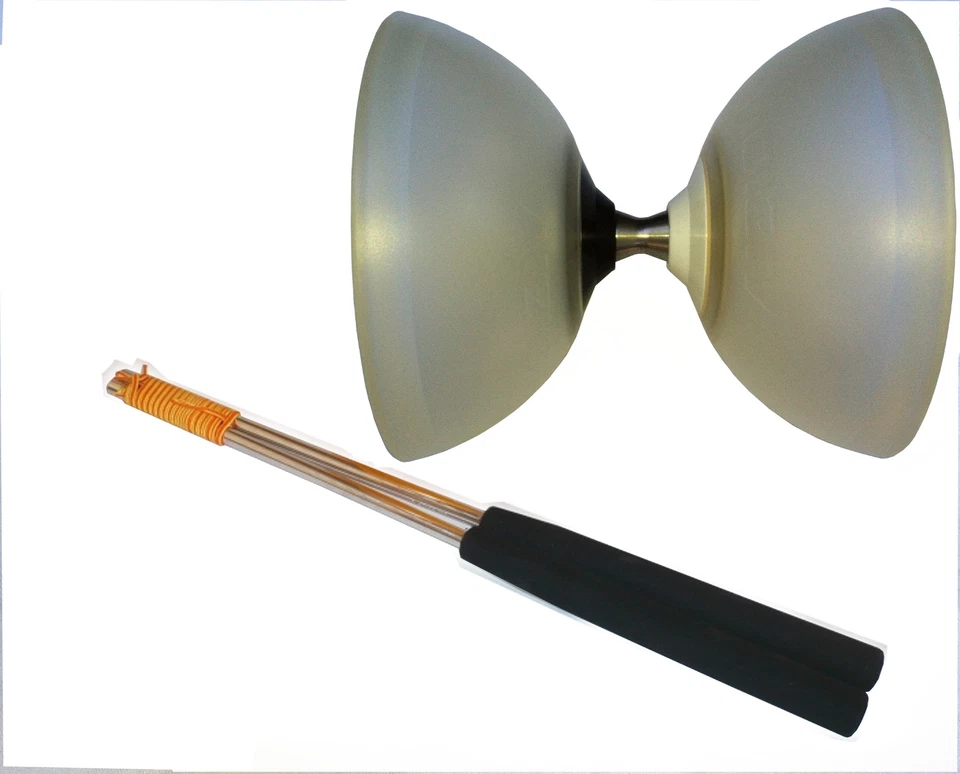 DIABOLONET-KREISZ Henrys Vision Free Diabolo Ice mit Kugellager/Freilauf + Henys Alustäbe 325