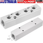 Air Hose Manifold Blocks Inline G1/2 G1/4 Port Threaded Aluminum Anti Oxidation