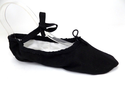 Sansha Silhouette Pro Black Canvas Ballet Dance Shoes Women's Size 12.0 Med,